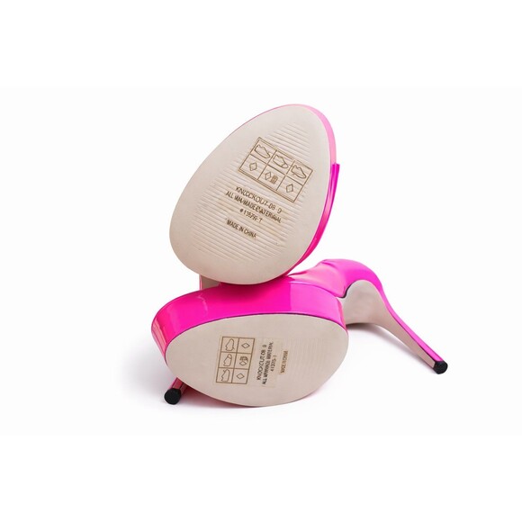 NEW — Anne Michelle Hot Pink Platform Peep-Toe Stiletto Heels (Size 9)